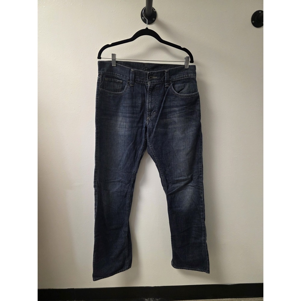 Levi's 514 Slim‎ Straight Jeans Men's W34 L34 Blue Denim Green Tab Rare Eco Line